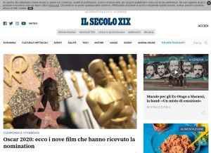 How ilsecoloxix.it looks like on a tablet such as an iPad.