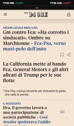 How ilsole24ore.com looks like on a mobile device such as an iPhone.