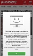 How iltasanomat.fi looks like on a mobile device such as an iPhone.