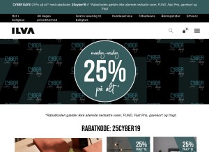 How ilva.dk looks like on a tablet such as an iPad.