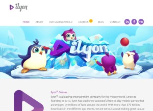 How ilyon.net looks like on a tablet such as an iPad.