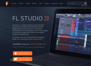 How image-line.com looks like on a tablet such as an iPad.