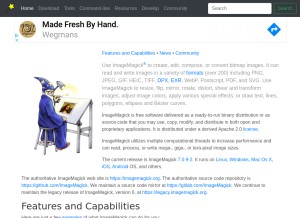 How imagemagick.org looks like on a tablet such as an iPad.