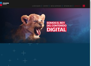 How imagendigital.com looks like on a tablet such as an iPad.