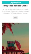 How imagenesbonitasgratis.com looks like on a mobile device such as an iPhone.