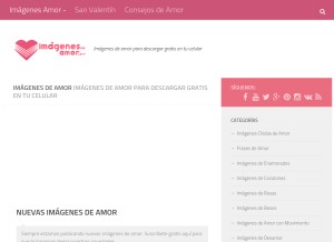 How imagenesdeamor.pro looks like on a tablet such as an iPad.