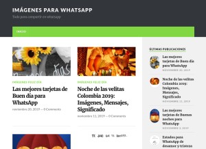 How imagenwhatsapp.com looks like on a tablet such as an iPad.