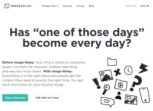 How imagerelay.com looks like on a tablet such as an iPad.