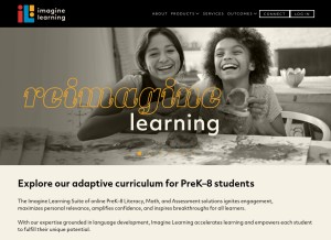 How imaginelearning.com looks like on a tablet such as an iPad.