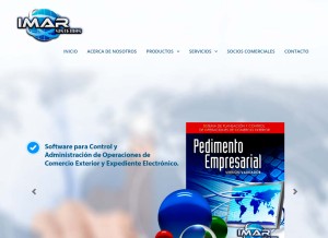 How imarsistemas.com looks like on a tablet such as an iPad.