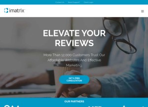 How imatrix.com looks like on a tablet such as an iPad.