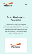 How imedicare.com looks like on a mobile device such as an iPhone.