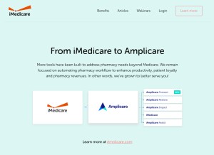 How imedicare.com looks like on a tablet such as an iPad.