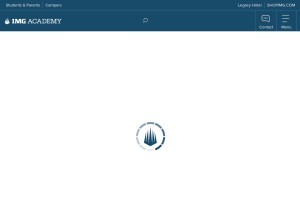 How imgacademy.com looks like on a tablet such as an iPad.