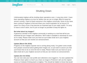 How imgfave.com looks like on a tablet such as an iPad.