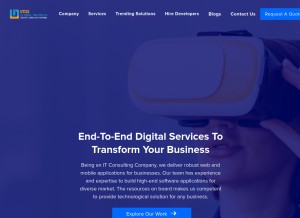 How imgglobalinfotech.com looks like on a tablet such as an iPad.