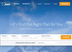 How imglobal.com looks like on a tablet such as an iPad.
