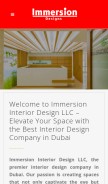 How immersiondesigns.com looks like on a mobile device such as an iPhone.