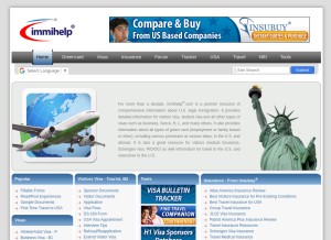 How immihelp.com looks like on a tablet such as an iPad.