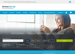 How immonet.de looks like on a tablet such as an iPad.