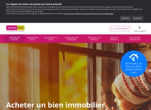 How immonot.com looks like on a tablet such as an iPad.