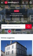 How immoregion.fr looks like on a mobile device such as an iPhone.