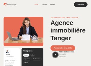 How immotanger.ma looks like on a tablet such as an iPad.