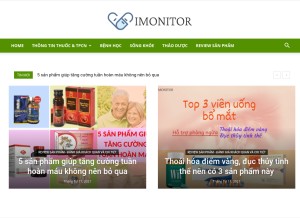 How imonitor.com.vn looks like on a tablet such as an iPad.