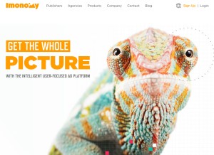 How imonomy.com looks like on a tablet such as an iPad.