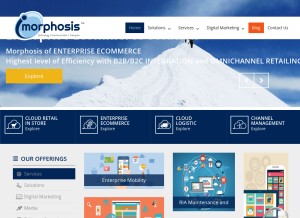 How imorphosis.com looks like on a tablet such as an iPad.