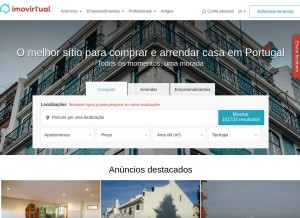 How imovirtual.com looks like on a tablet such as an iPad.