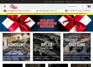 How impactguns.com looks like on a tablet such as an iPad.