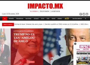 How impacto.mx looks like on a tablet such as an iPad.
