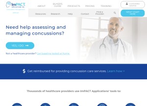 How impacttest.com looks like on a tablet such as an iPad.