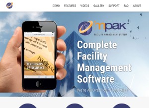 How impaksolutions.com looks like on a tablet such as an iPad.