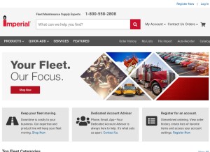 How imperialsupplies.com looks like on a tablet such as an iPad.