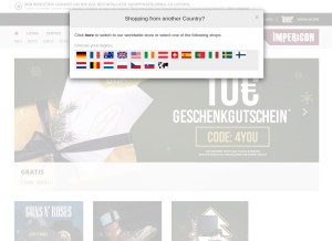 How impericon.com looks like on a tablet such as an iPad.