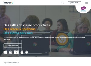 How imperosoftware.com looks like on a tablet such as an iPad.