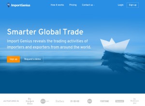 How importgenius.com looks like on a tablet such as an iPad.