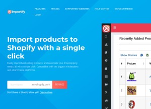 How importify.net looks like on a tablet such as an iPad.