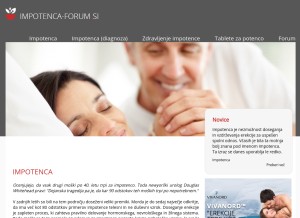 How impotenca-forum.si looks like on a tablet such as an iPad.