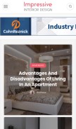How impressiveinteriordesign.com looks like on a mobile device such as an iPhone.