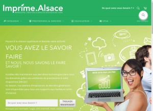 How imprime.alsace looks like on a tablet such as an iPad.