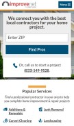 How improvenet.com looks like on a mobile device such as an iPhone.