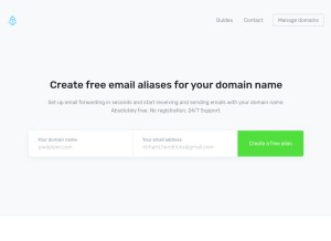 How improvmx.com looks like on a tablet such as an iPad.