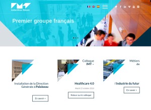 How imt.fr looks like on a tablet such as an iPad.