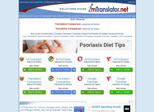 How imtranslator.net looks like on a tablet such as an iPad.