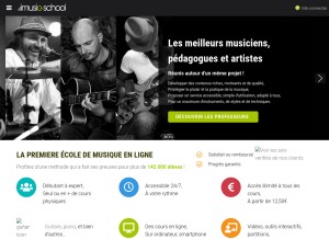 How imusic-school.com looks like on a tablet such as an iPad.