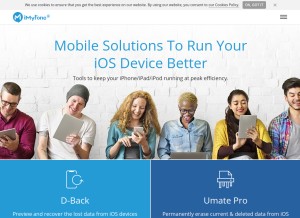 How imyfone.com looks like on a tablet such as an iPad.