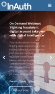 How inauth.com looks like on a mobile device such as an iPhone.